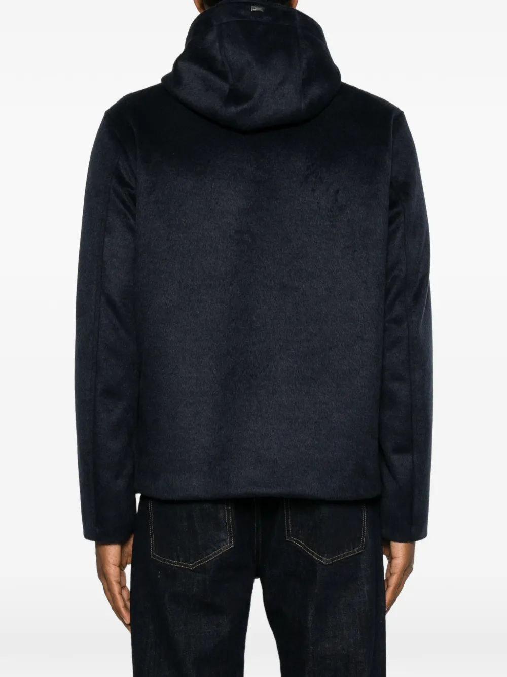 Herno Jack met capuchon en knoopsluiting Blauw
