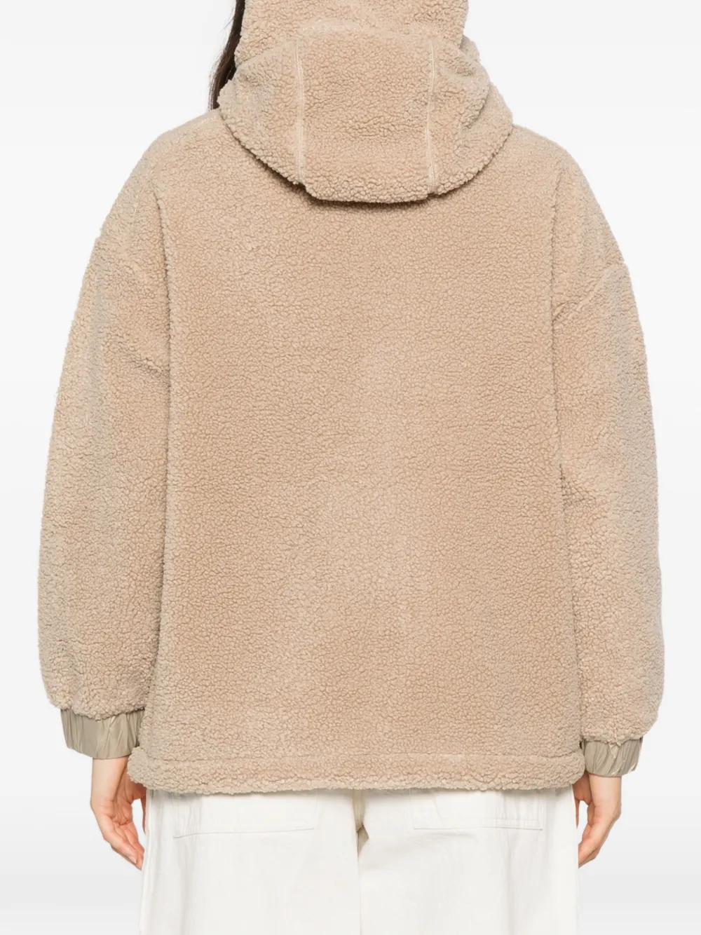 Parajumpers fleece logo-patch jacket Beige