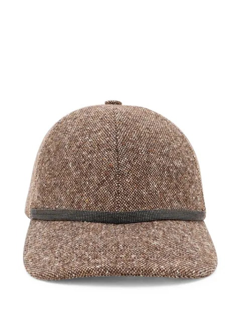 Brunello Cucinelli gorra de lana con tira ajustable
