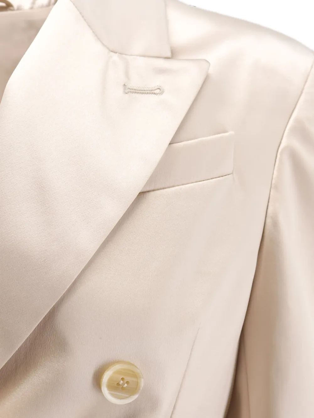 Brunello Cucinelli Blazer met dubbele rij knopen Beige