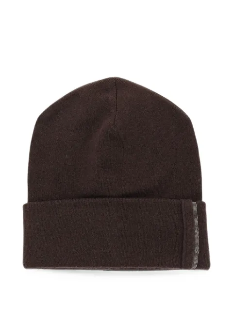 Brunello Cucinelli gorro con aplique Monili