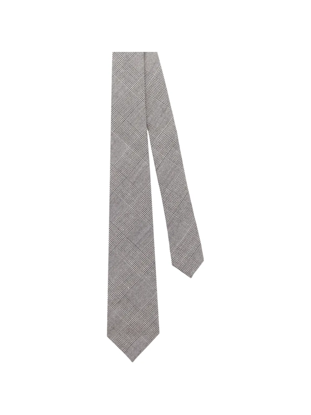 Kiton Prince of Wales check tie | Grey | Image 1