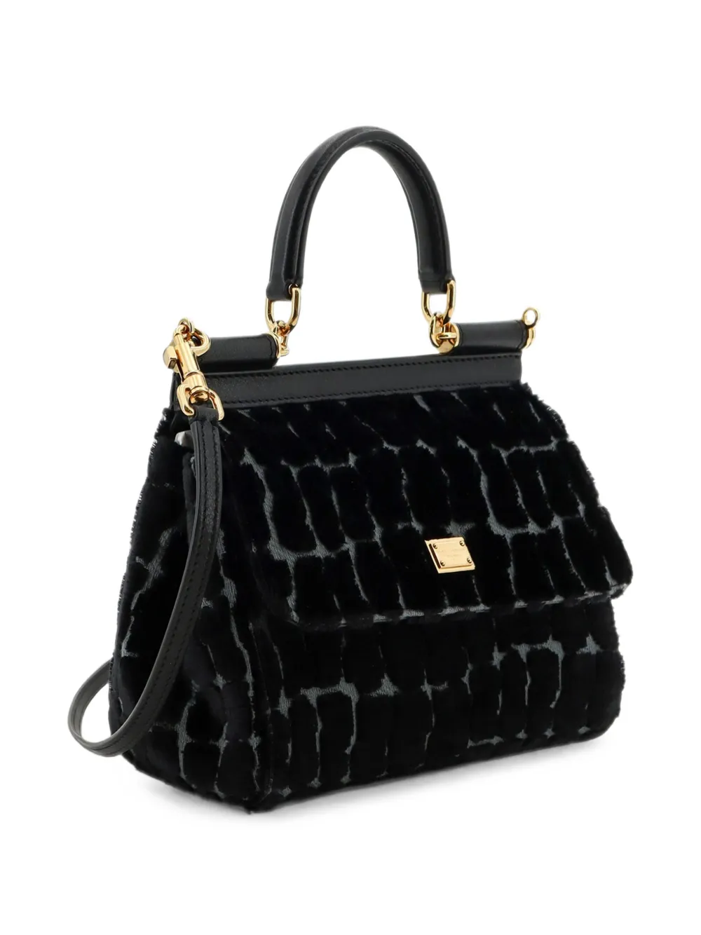 Dolce & Gabbana Sicily schoudertas met luipaard-patroon Zwart