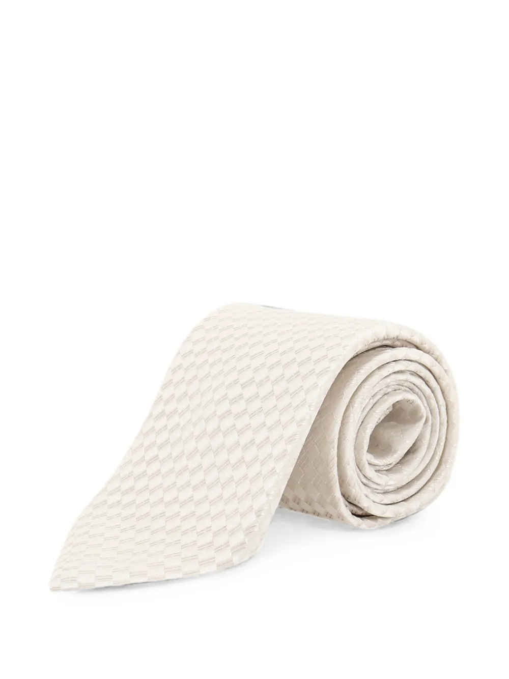 TOM FORD check-pattern silk tie - Nude
