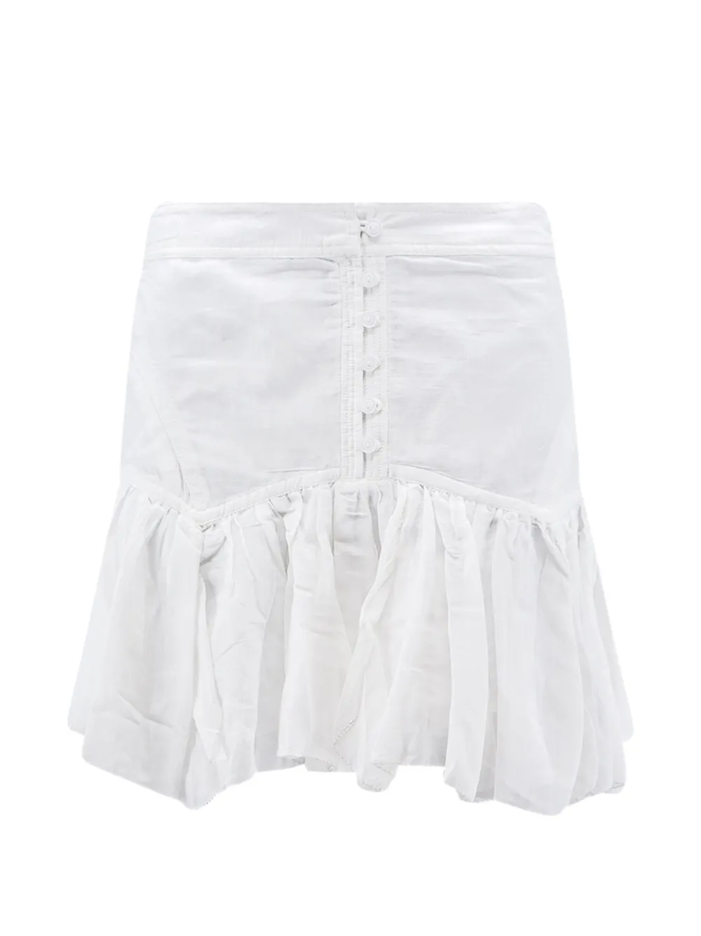 MARANT ÉTOILE Daneen button-embellished ruffled mini skirt - Weiß