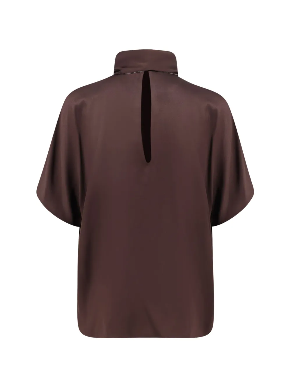 Brunello Cucinelli Shirt met sjaaldetail Bruin