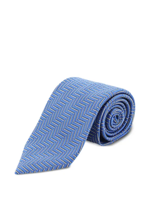 TOM FORD chevron-pattern silk tie