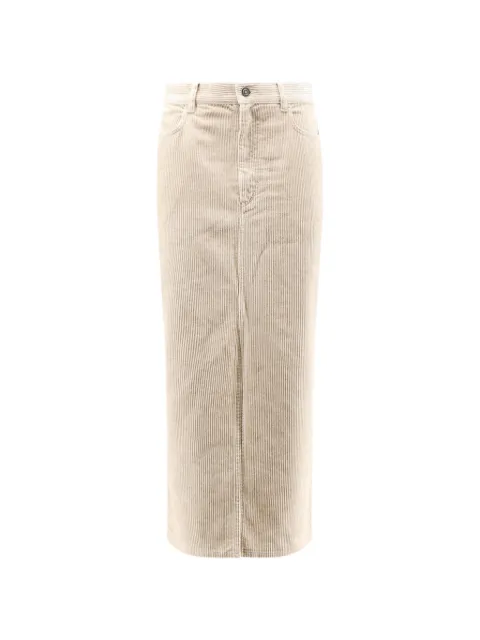 MARANT ÉTOILE corduroy front-slit midi skirt