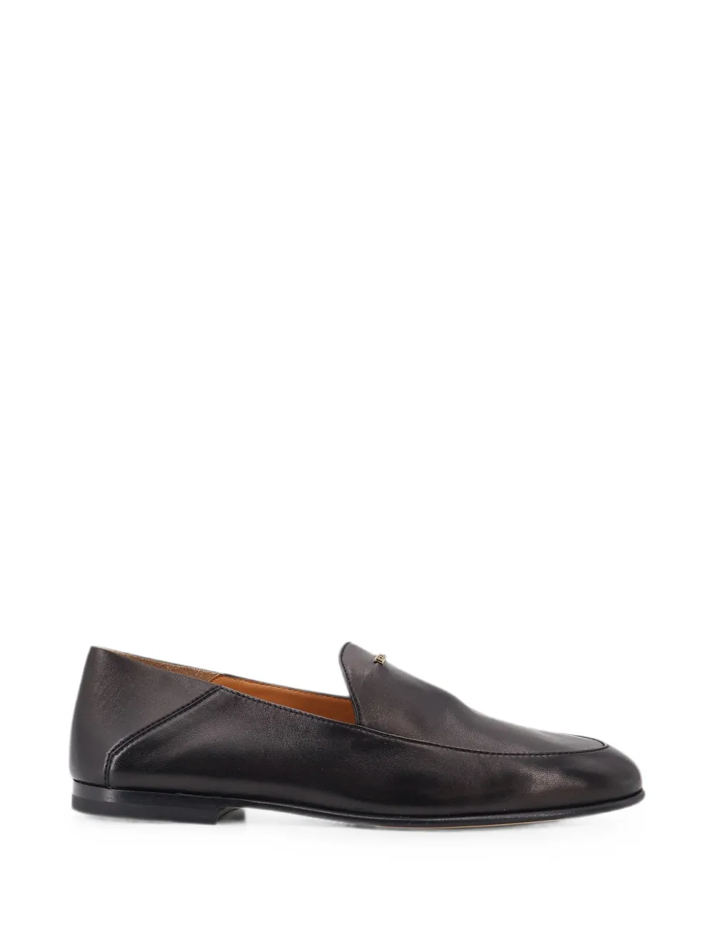 Tod's logo-lettering leather loafers - Nero