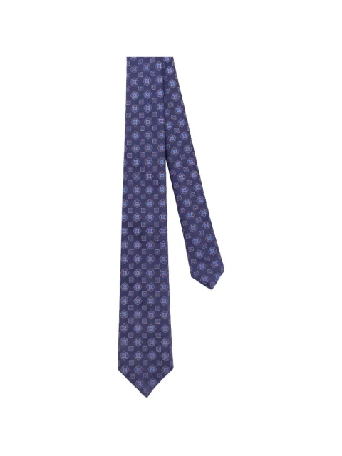 Kiton geometric-print tie