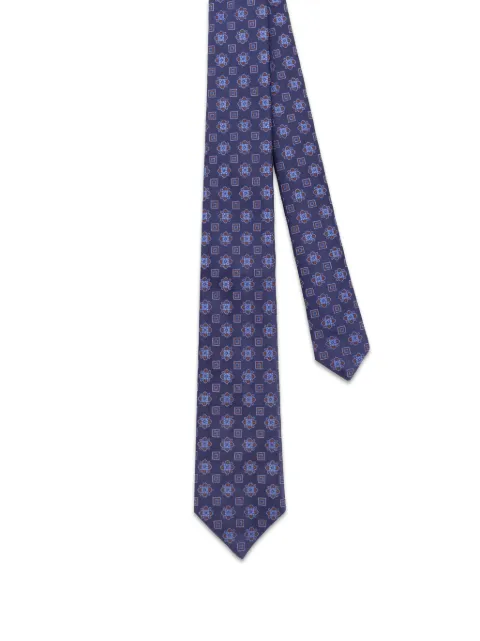 Kiton geometric-print tie
