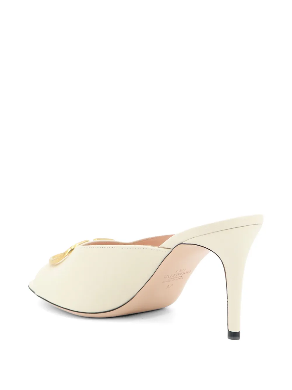 Valentino Garavani VLogo Signature leather sandals Beige