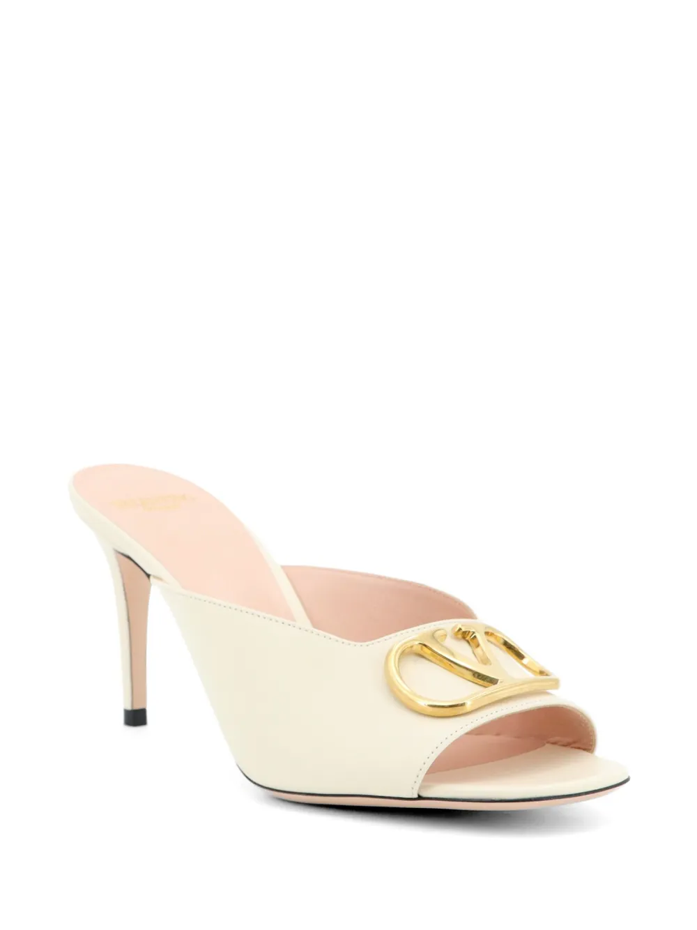 Valentino Garavani VLogo Signature leather sandals Beige