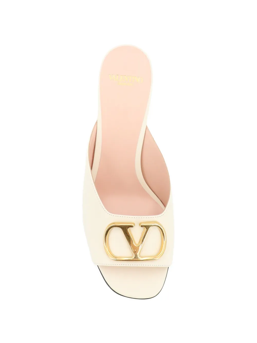 Valentino Garavani VLogo Signature leather sandals Beige
