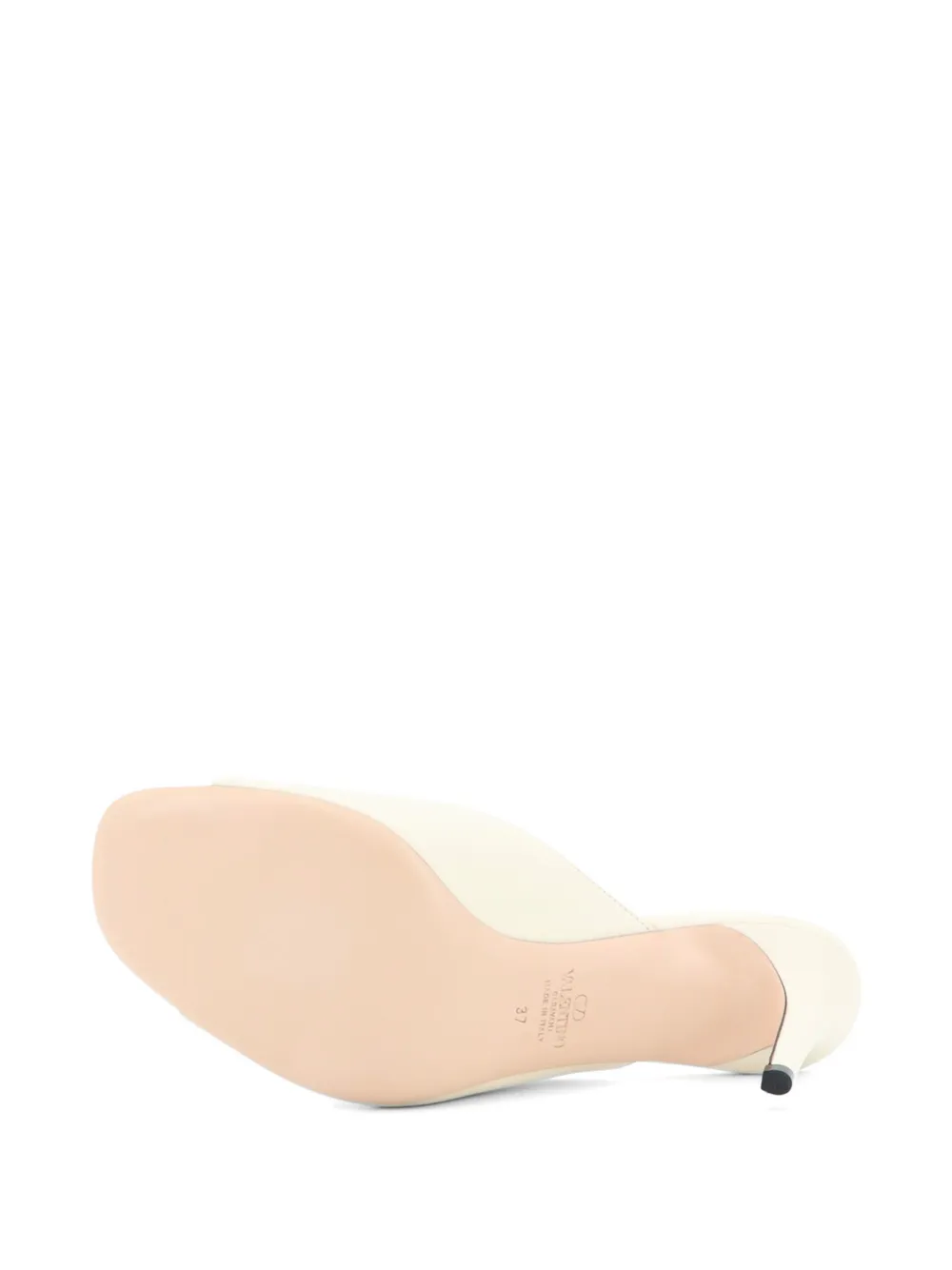 Valentino Garavani VLogo Signature leather sandals Beige
