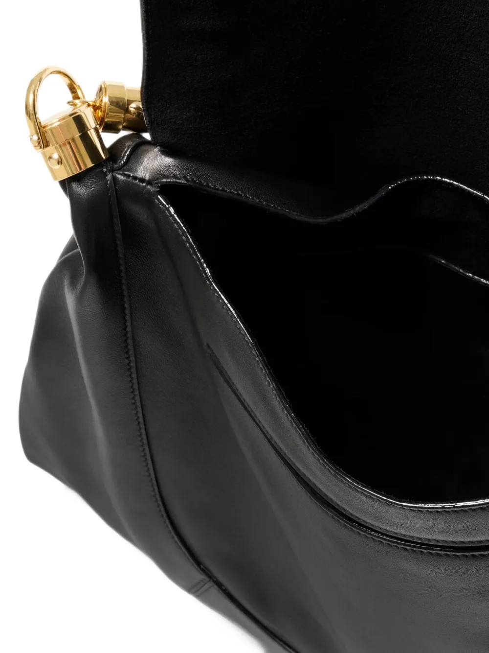 Chloé large Marcie foulard bag in soft leather Zwart
