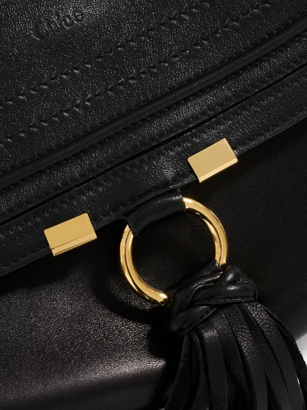Chloé large Marcie foulard bag in soft leather Zwart