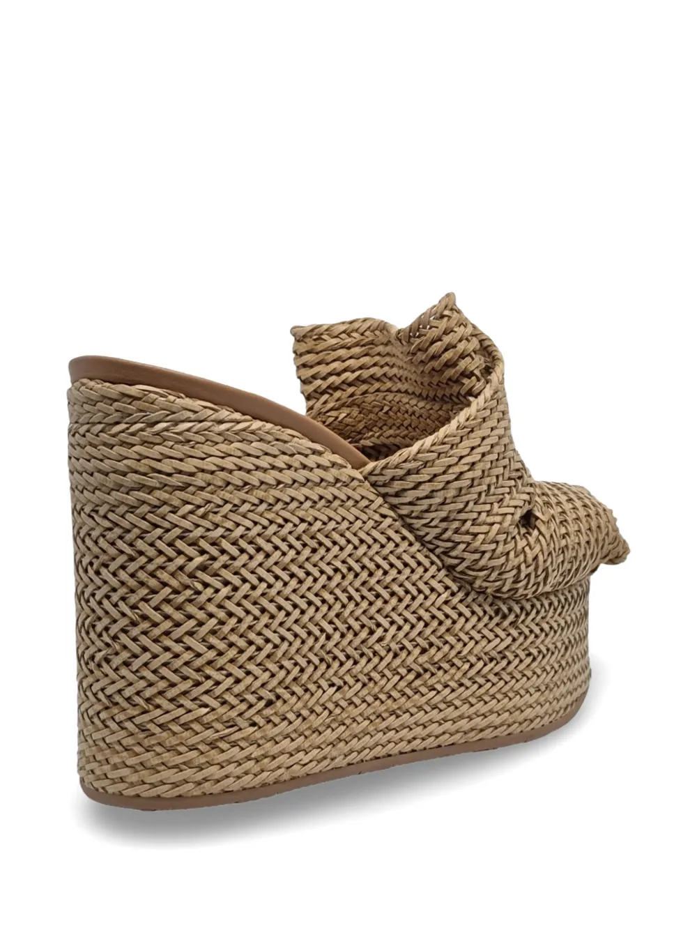 Casadei woven wedge heeled sandals Beige