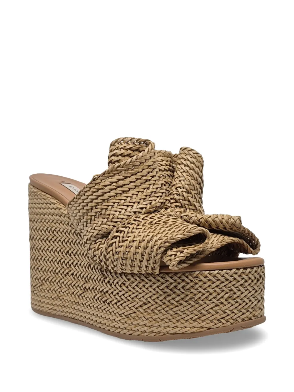 Casadei woven wedge heeled sandals Beige