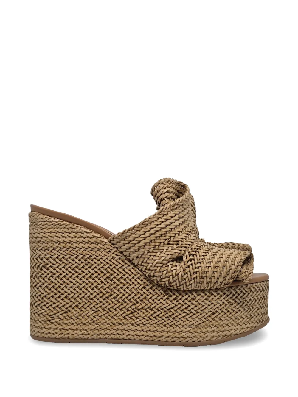 Casadei woven wedge heeled sandals Beige
