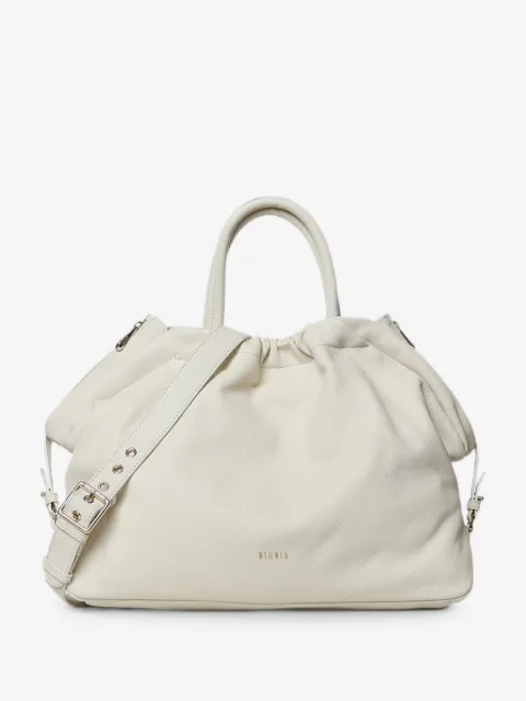 BIASIA logo-detail grained handbag