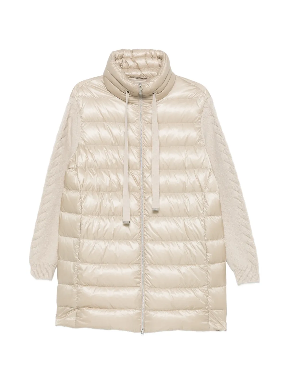 Herno quilted panelled zip-up coat - Neutrals