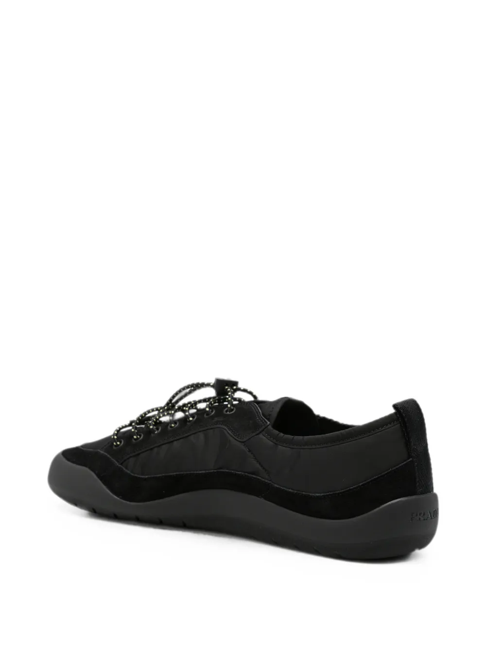 Prada logo-patch toggle-lace sneakers Zwart