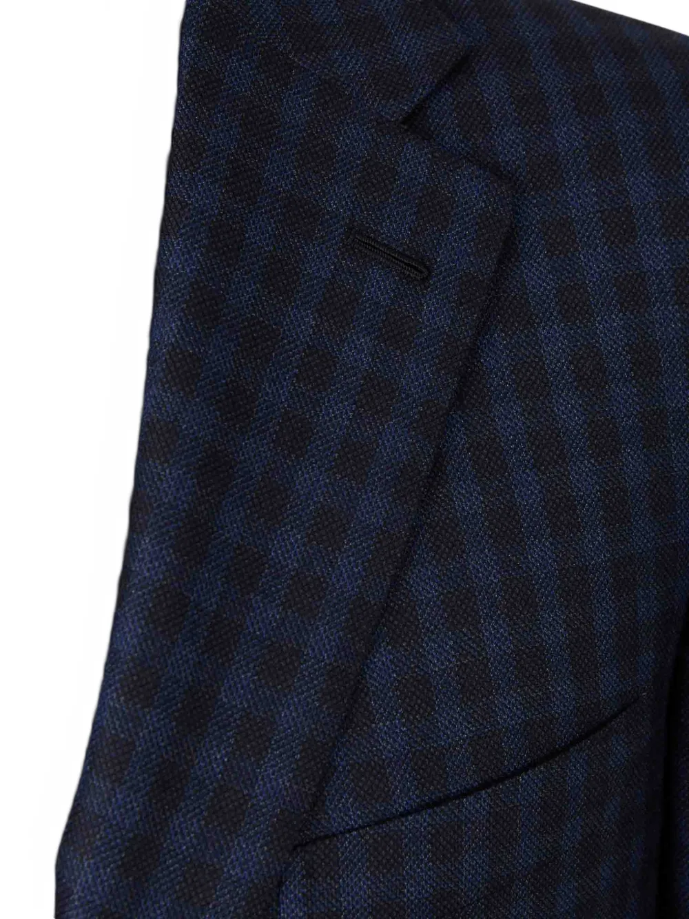 Brioni geruite wollen blazer Blauw