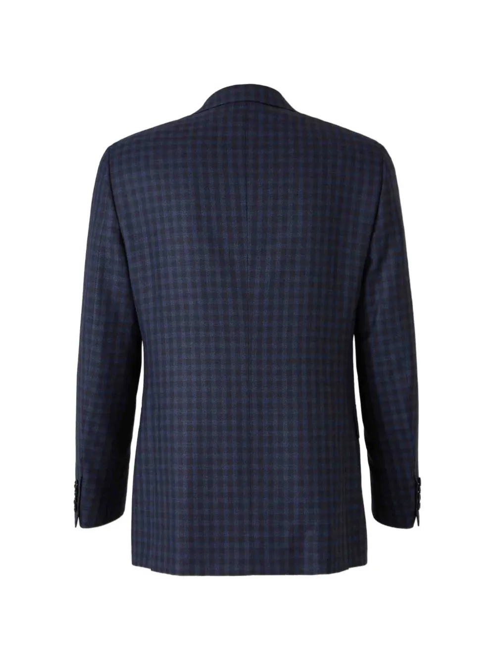 Brioni geruite wollen blazer Blauw