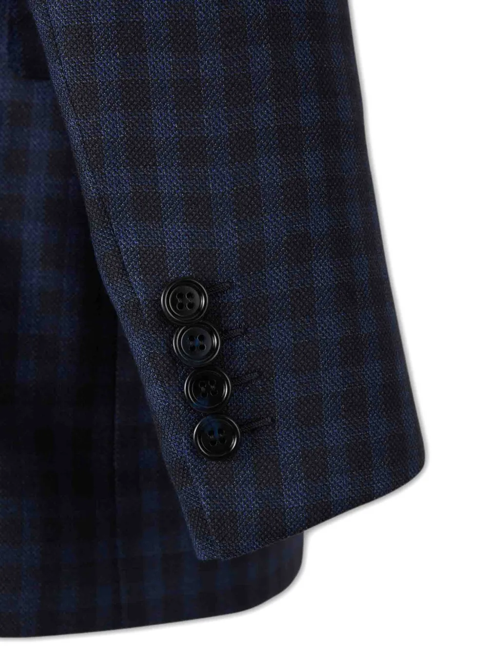 Brioni geruite wollen blazer Blauw