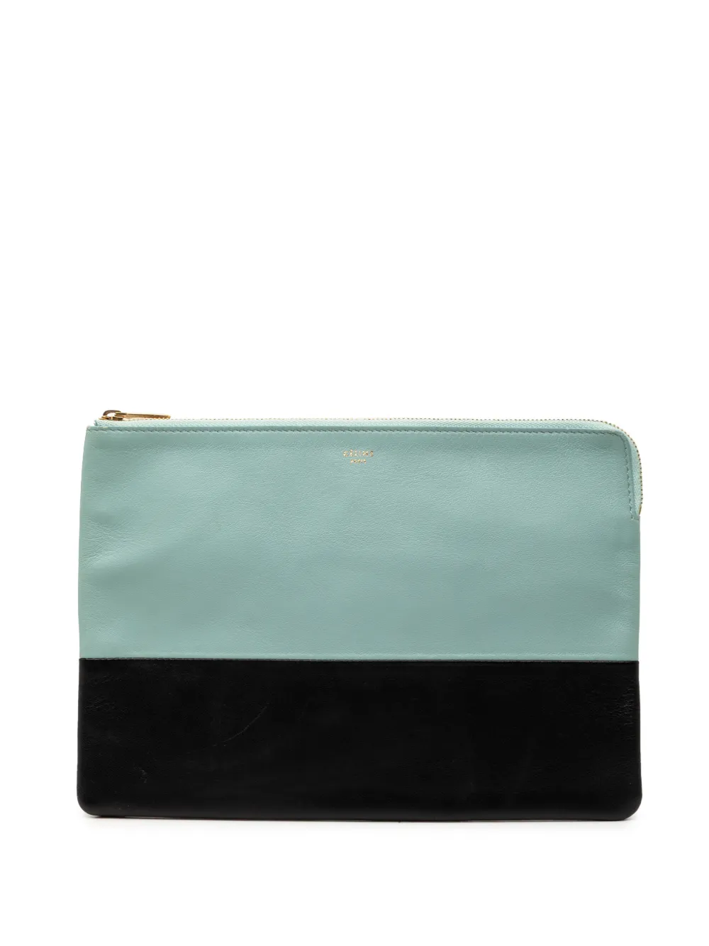 Celine Pre-Owned 2012 Bicolor Lambskin Solo clutch bag - Blu