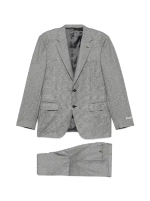 Corneliani チェック シングルスーツ | グレー | FARFETCH JP