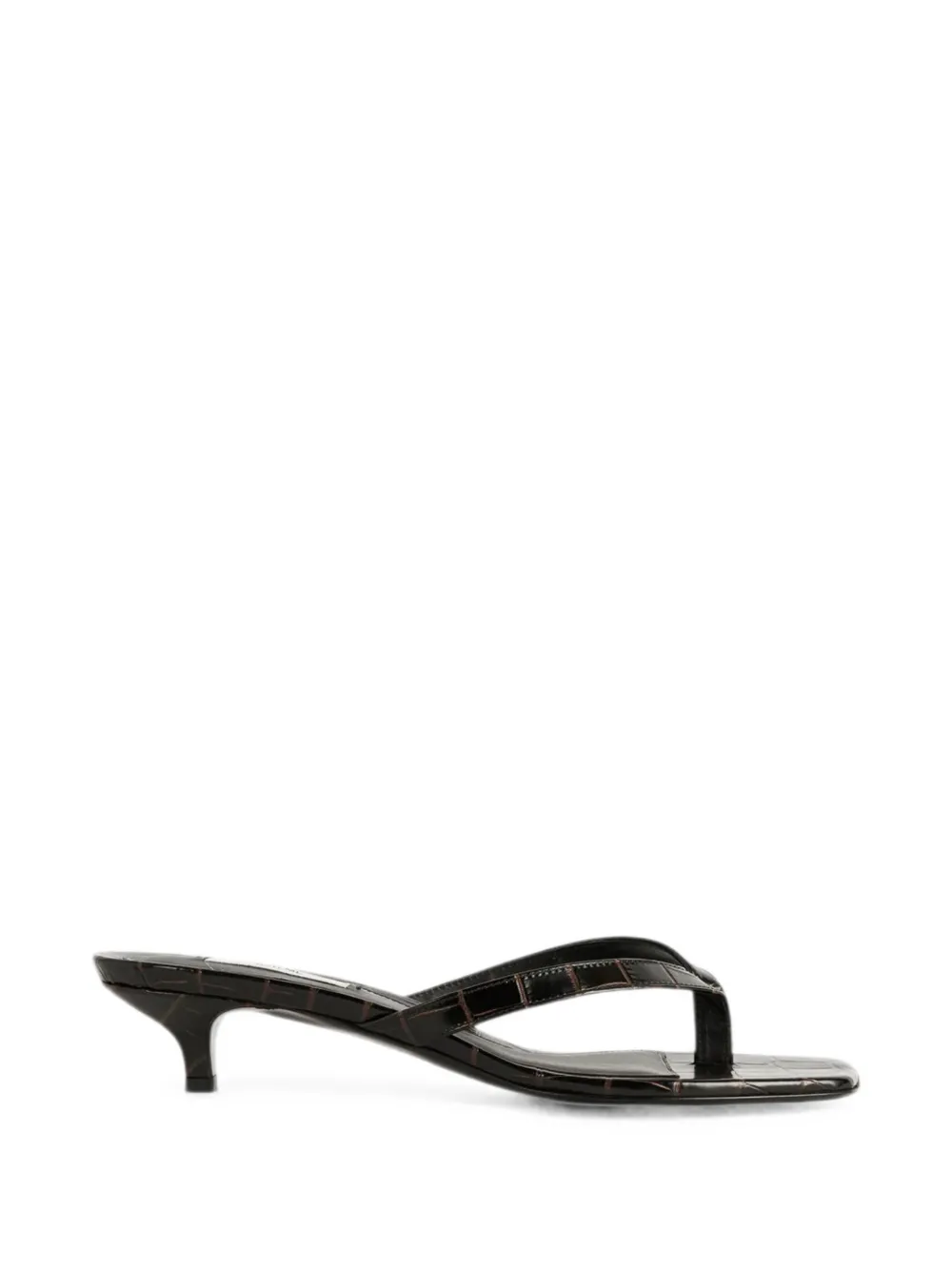 TOTEME croc-effect kitten-heel sandals Bruin