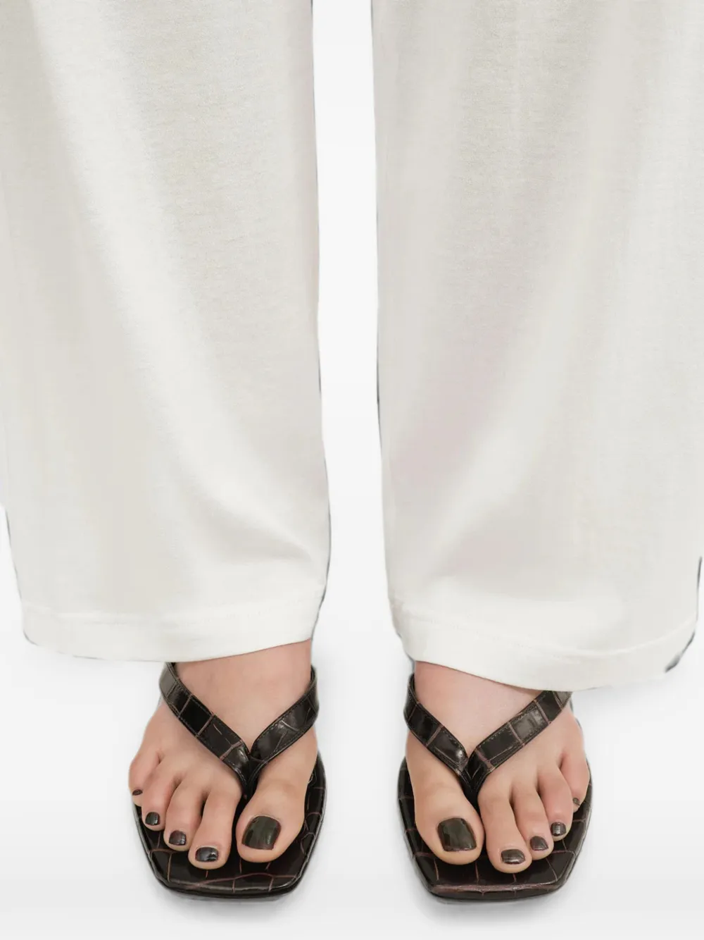TOTEME croc-effect kitten-heel sandals Bruin