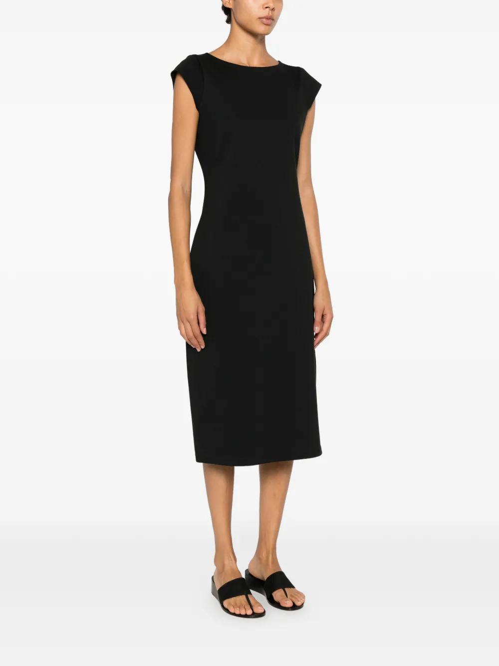 Calvin Klein Midi-jurk met kapmouwen Zwart