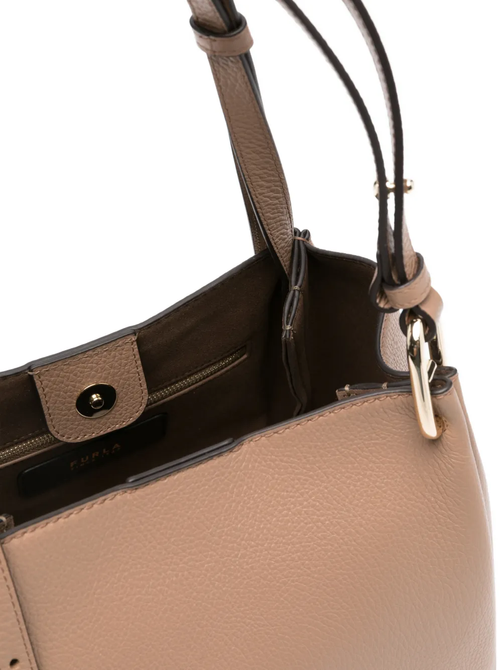 Furla Nuvola leren shopper Beige