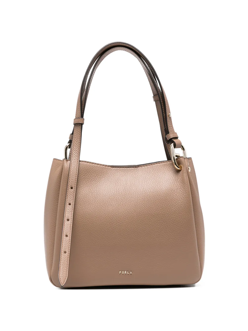 Furla Nuvola leather tote bag - Neutrals