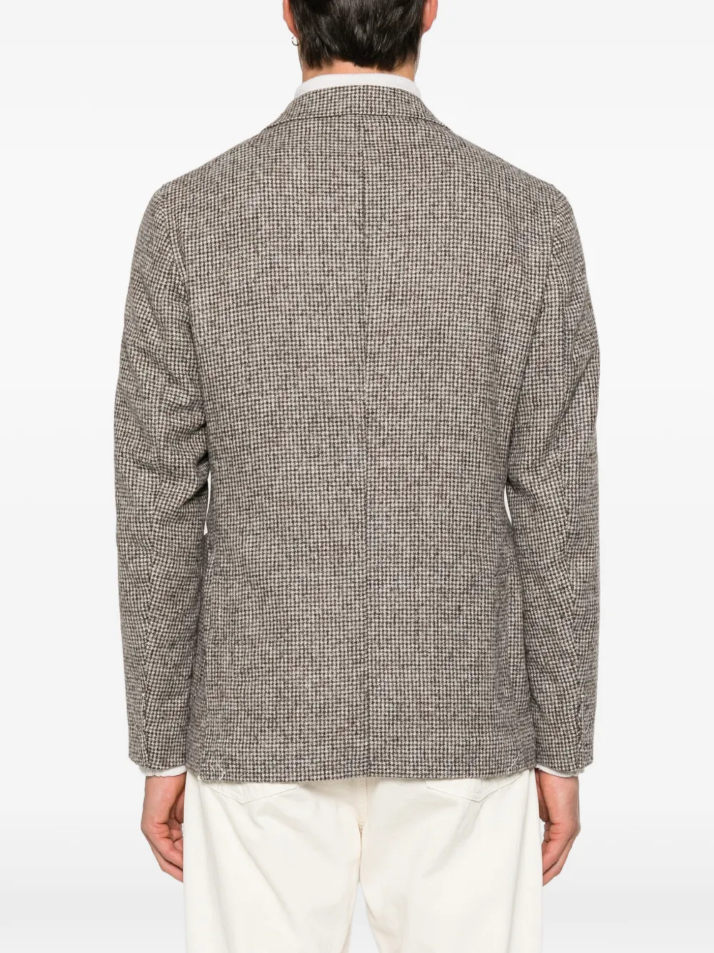 Eleventy Blazer met pied-de-poule print Bruin