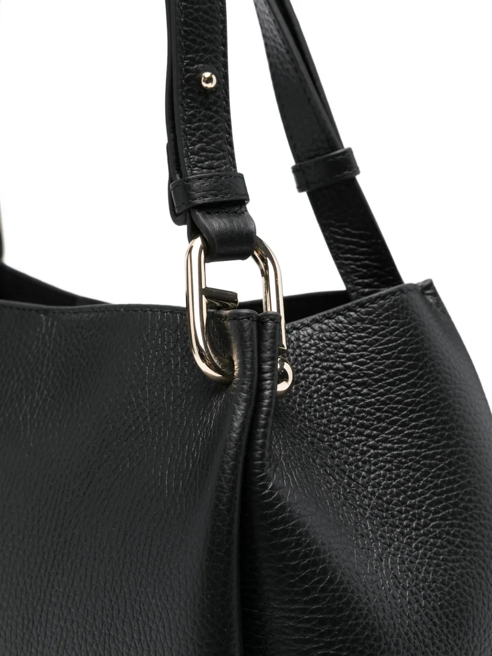Furla Nuvola shopper van bewerkt leer Zwart