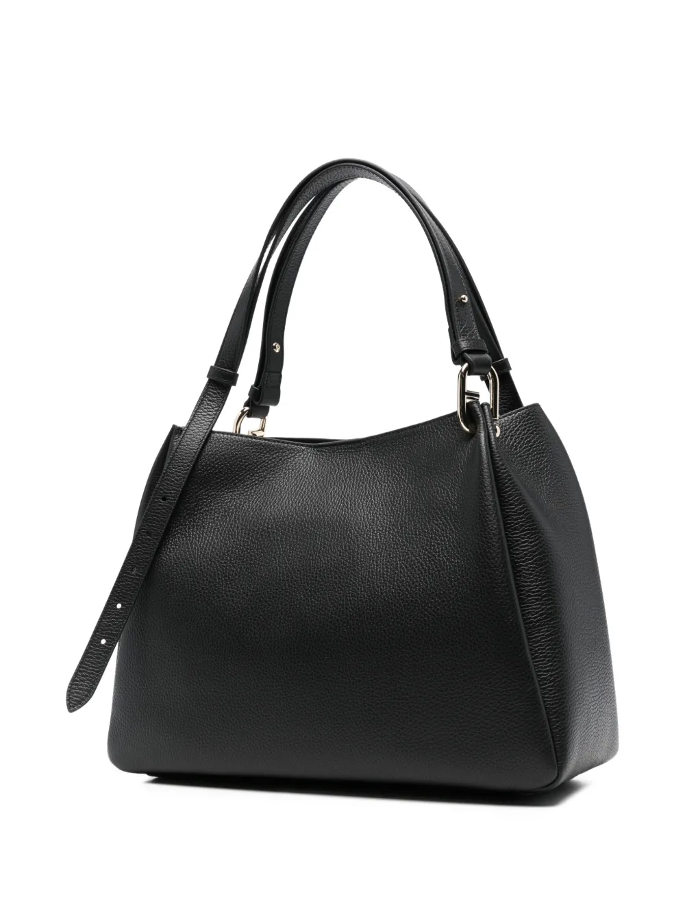 Furla Nuvola shopper van bewerkt leer Zwart