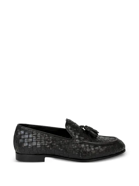 FRANZESE COLLECTION woven-leather tassel loafers
