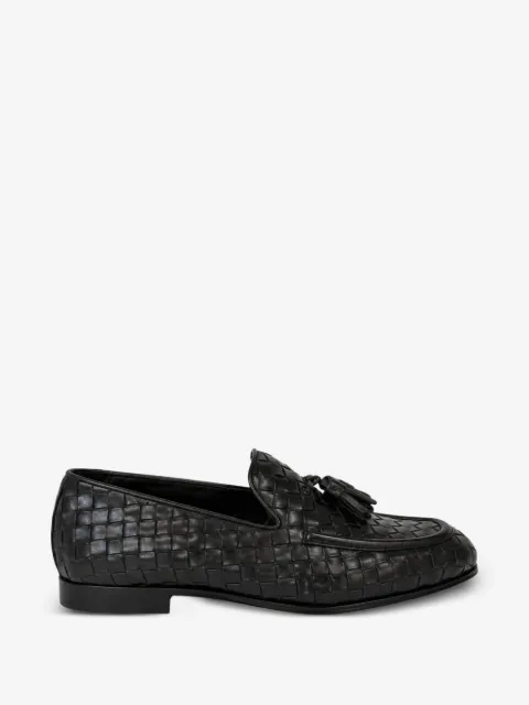 FRANZESE COLLECTION woven-leather tassel loafers