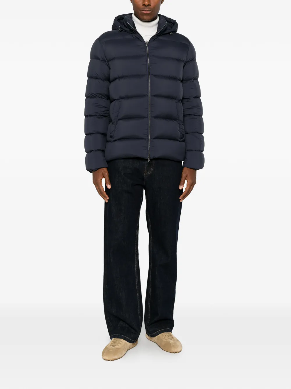 Herno Gewatteerd jack met capuchon Blauw