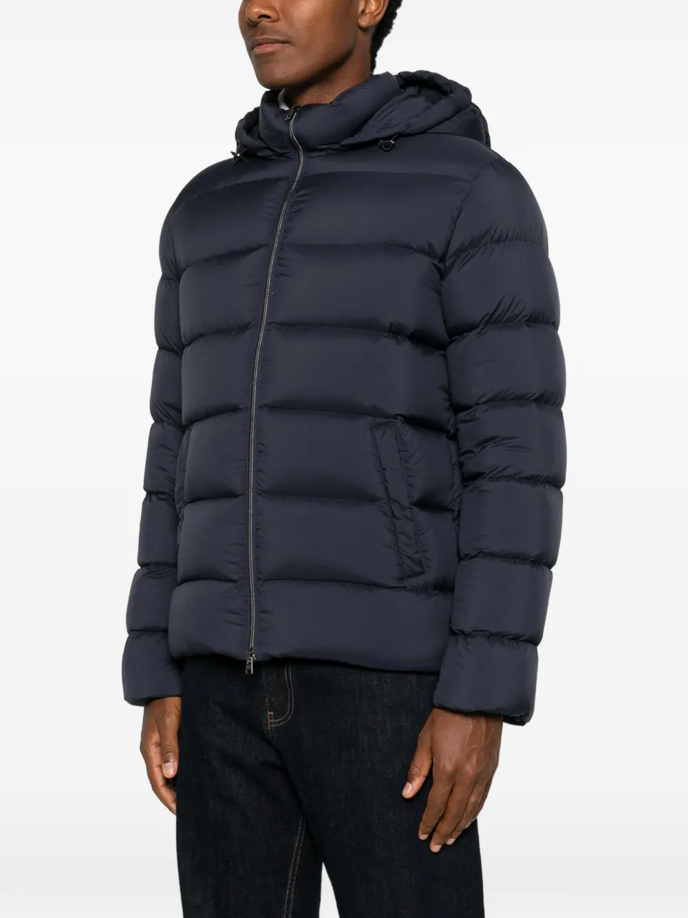 Herno Gewatteerd jack met capuchon Blauw
