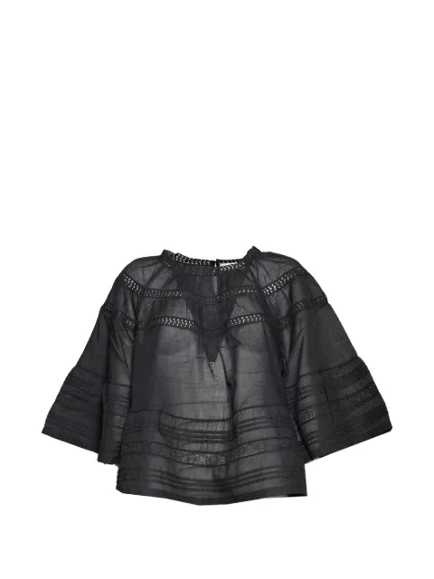 JcSophie Lyndsey lace-trim flared-sleeve blouse