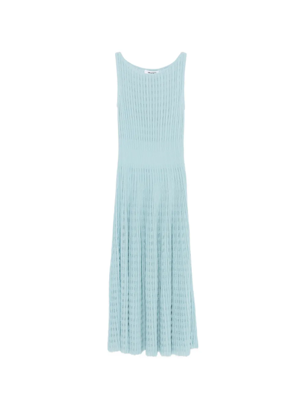 Antonino Valenti Isabela Ribbed-knit Sleeveless Midi Dress In Blue