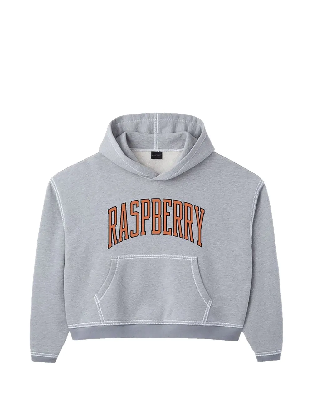 GV Gallery logo-print contrast-stitch hoodie - Grigio