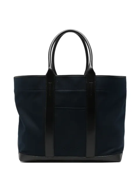 TOM FORD leather-trimmed canvas tote bag