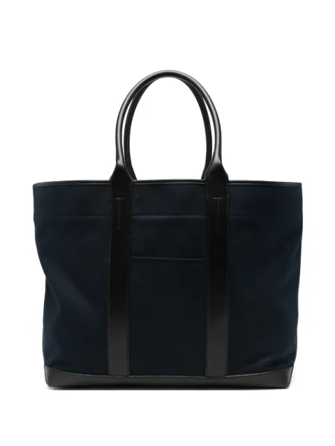 TOM FORD leather-trimmed canvas tote bag