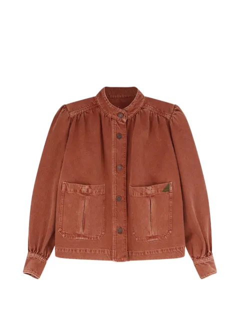 Chloé gathered-detailing denim jacket